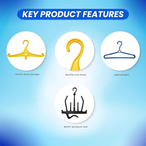 Scuba Choice Wetsuit Hanger Bundle – Heavy-Duty Wide-Shoulder Drysuit Hanger, Anti-Slip DIN Thread BCD Hanger & Accessory Organizer for Fins Boots Gloves, Scuba Gear Drying Storage