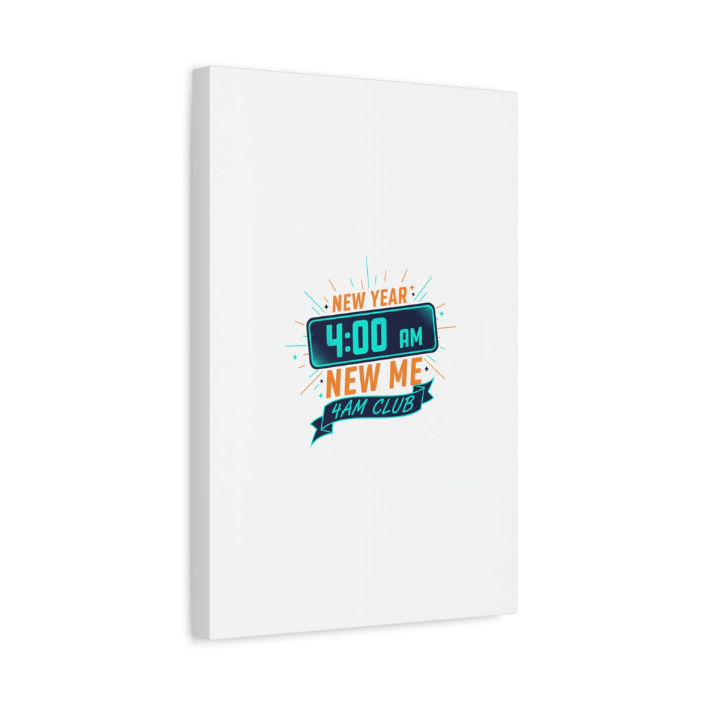 4AM Club New Year Graphic Canvas | Holiday Party Novelty, Festive New Year Decor