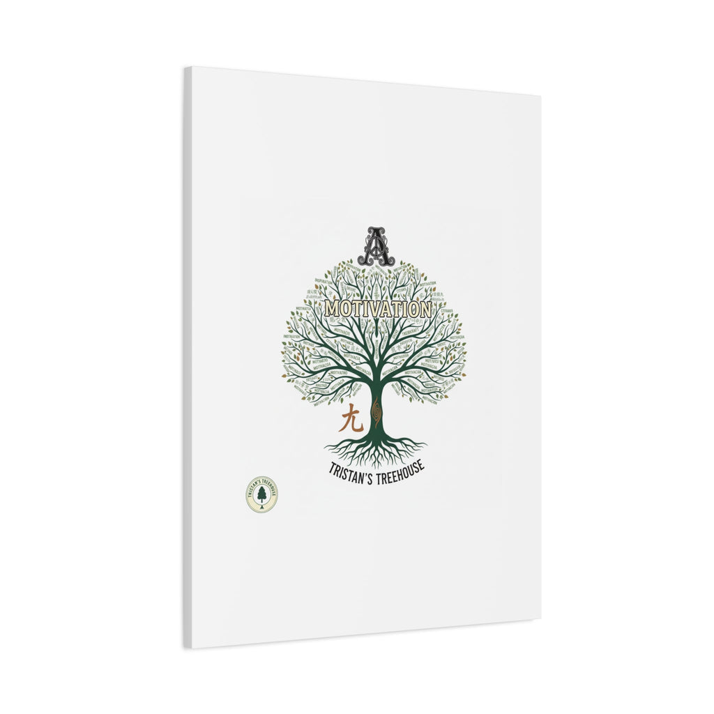 Handwritten Doodle Tree Canvas | Matte Stretched Wall Art