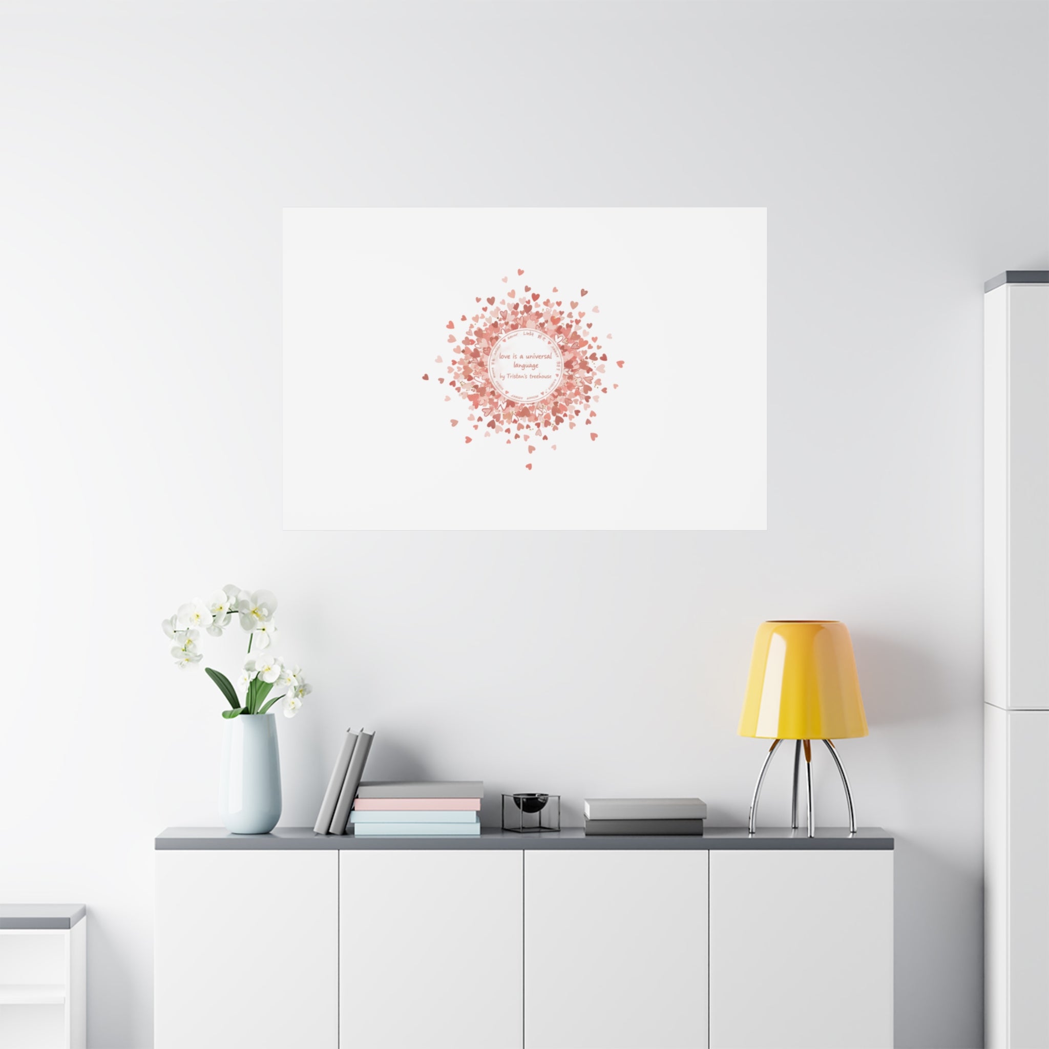 Tiny Heart Confetti Canvas | Matte Stretched Wall Art