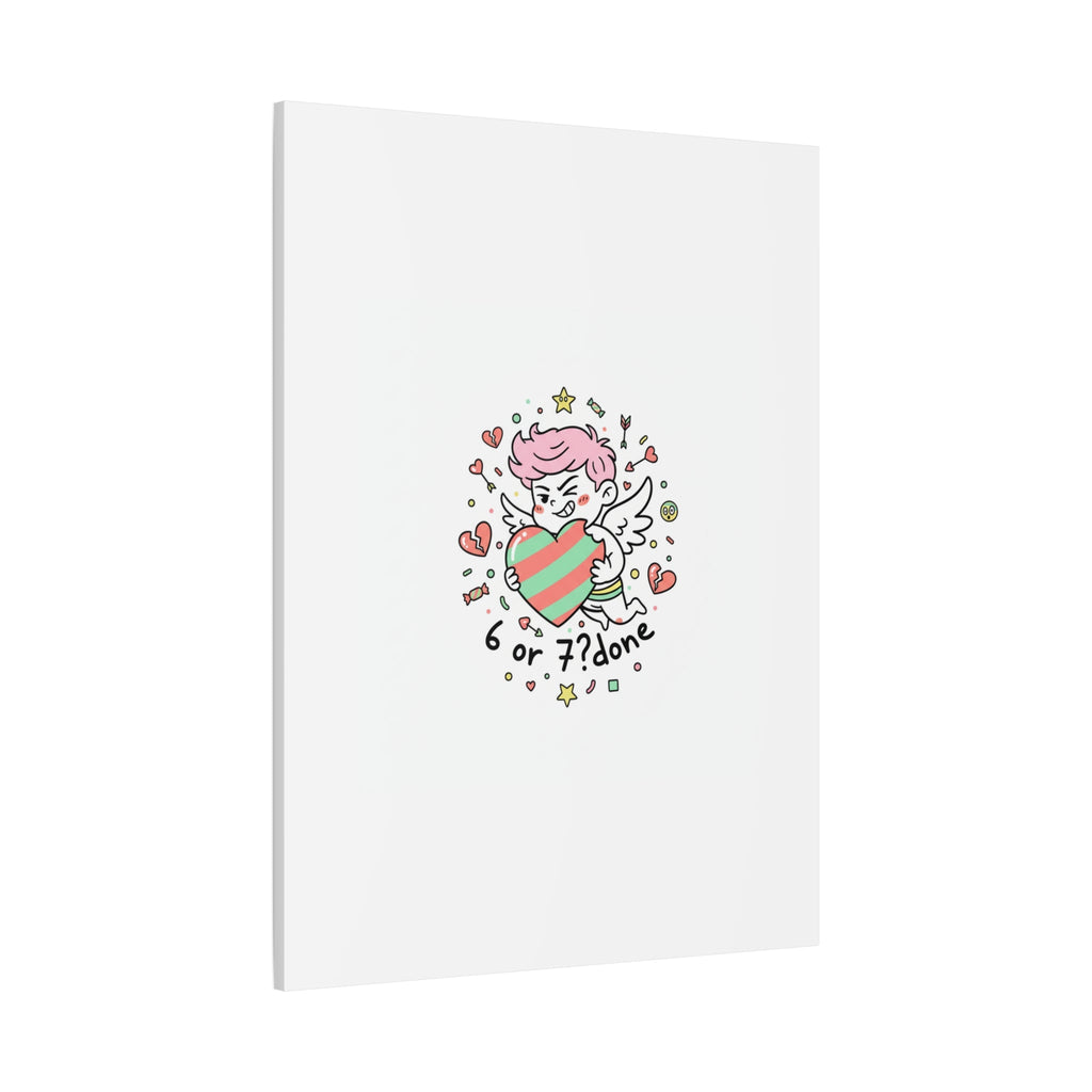 Weird Cupid heart illustration Canvas | Weird Valentine, quirky chaotic love