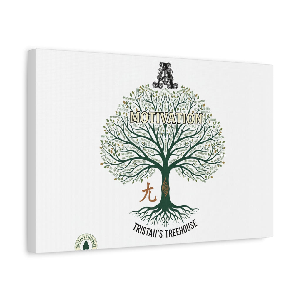 Handwritten Doodle Tree Canvas | Matte Stretched Wall Art