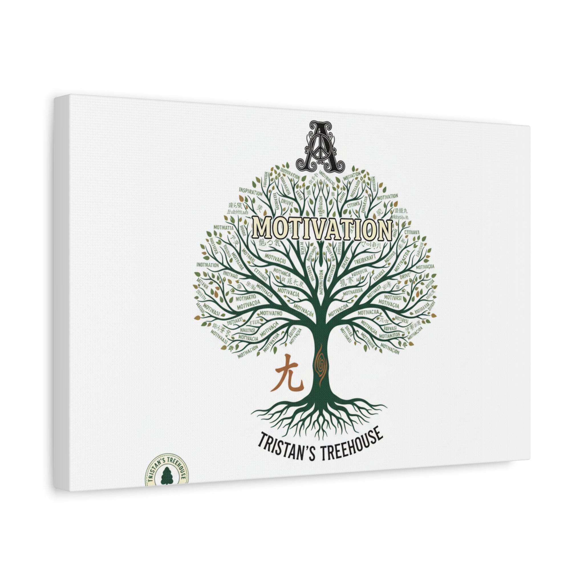Handwritten Doodle Tree Canvas | Matte Stretched Wall Art