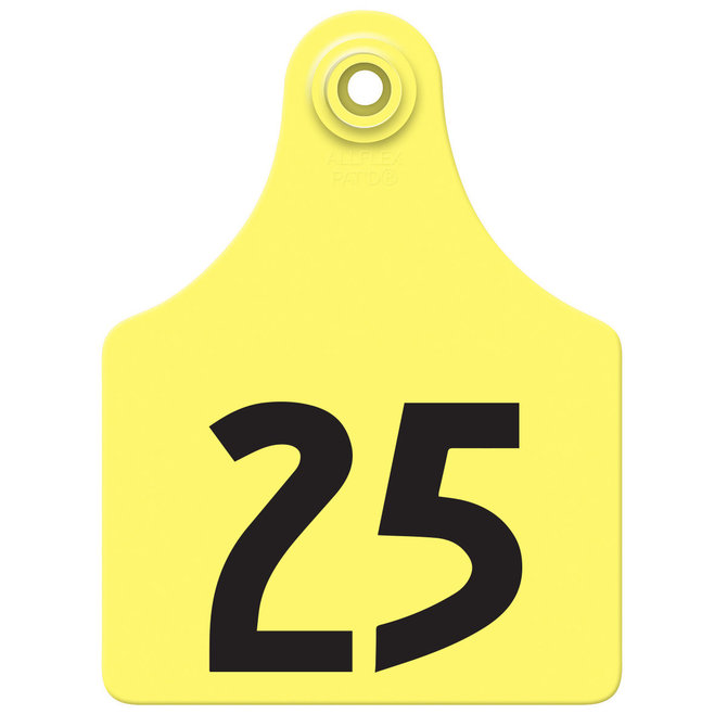 76-100 yellow Allflex: MAXI Fem/Sm Male