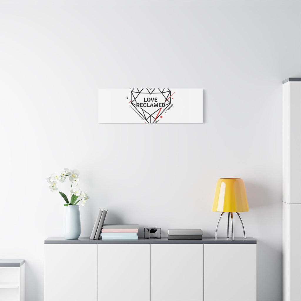 Love Reclaimed Canvas | modern heart design, minimalist love icon