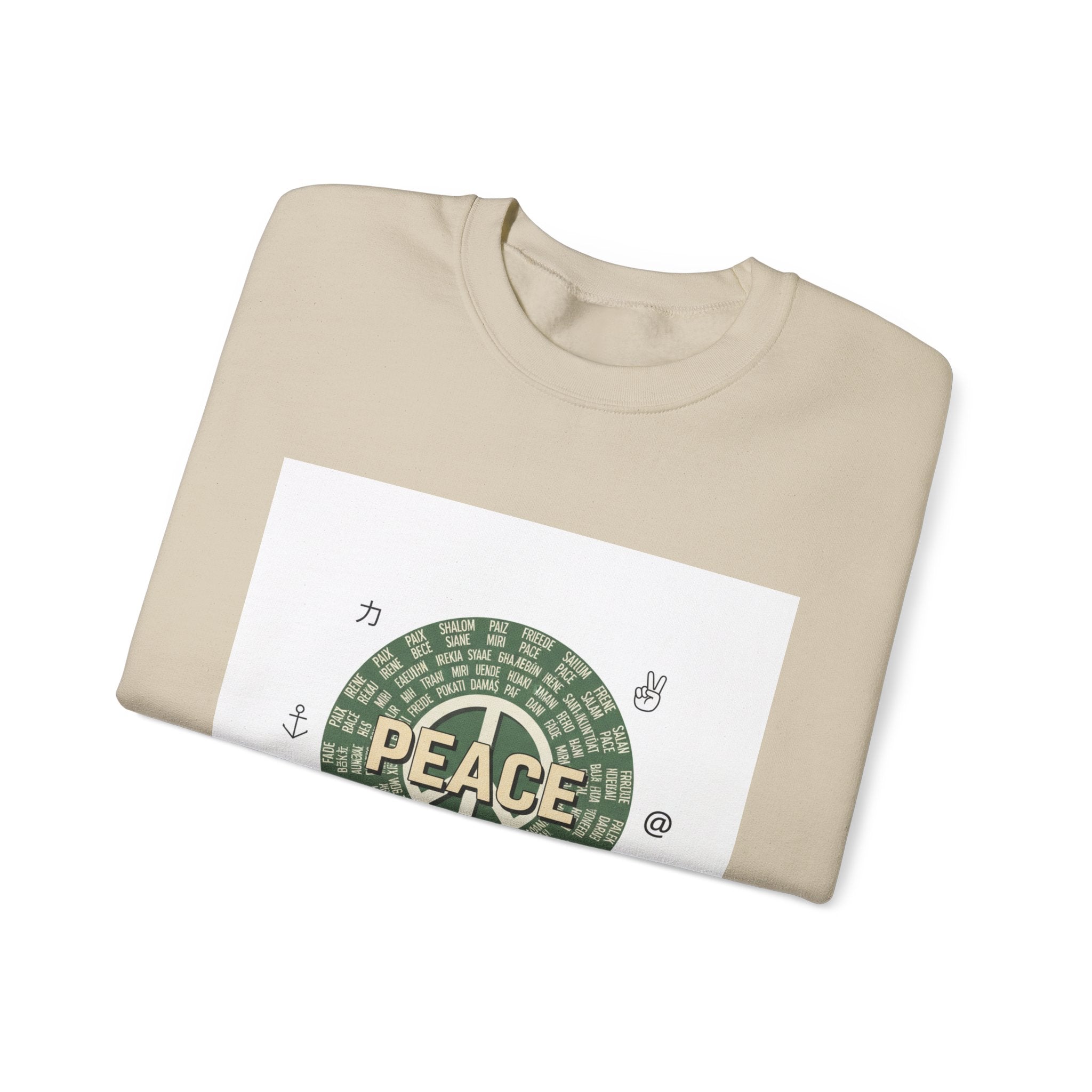 Handwritten Peace Doodle Sweatshirt | sketch aesthetic, hand drawn message