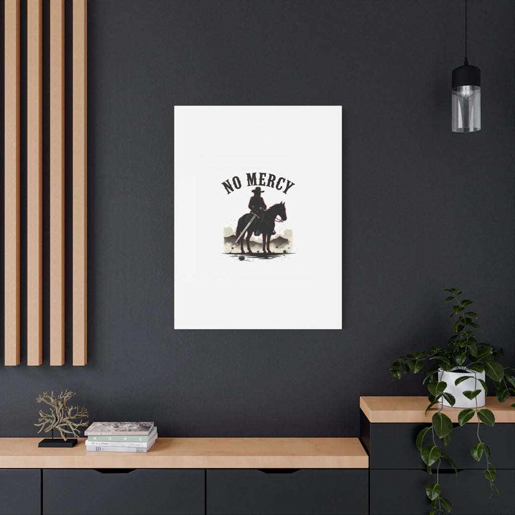 No Mercy Cowboy Skull Canvas | western skull art, gothic Americana