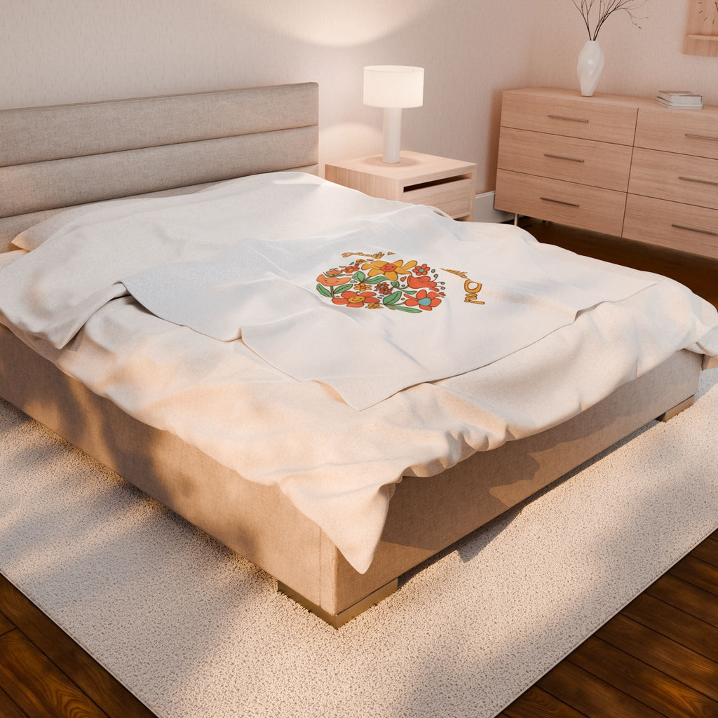 Stay Bright Shine On Velveteen Plush Blanket | Hopecore, Radical Optimism