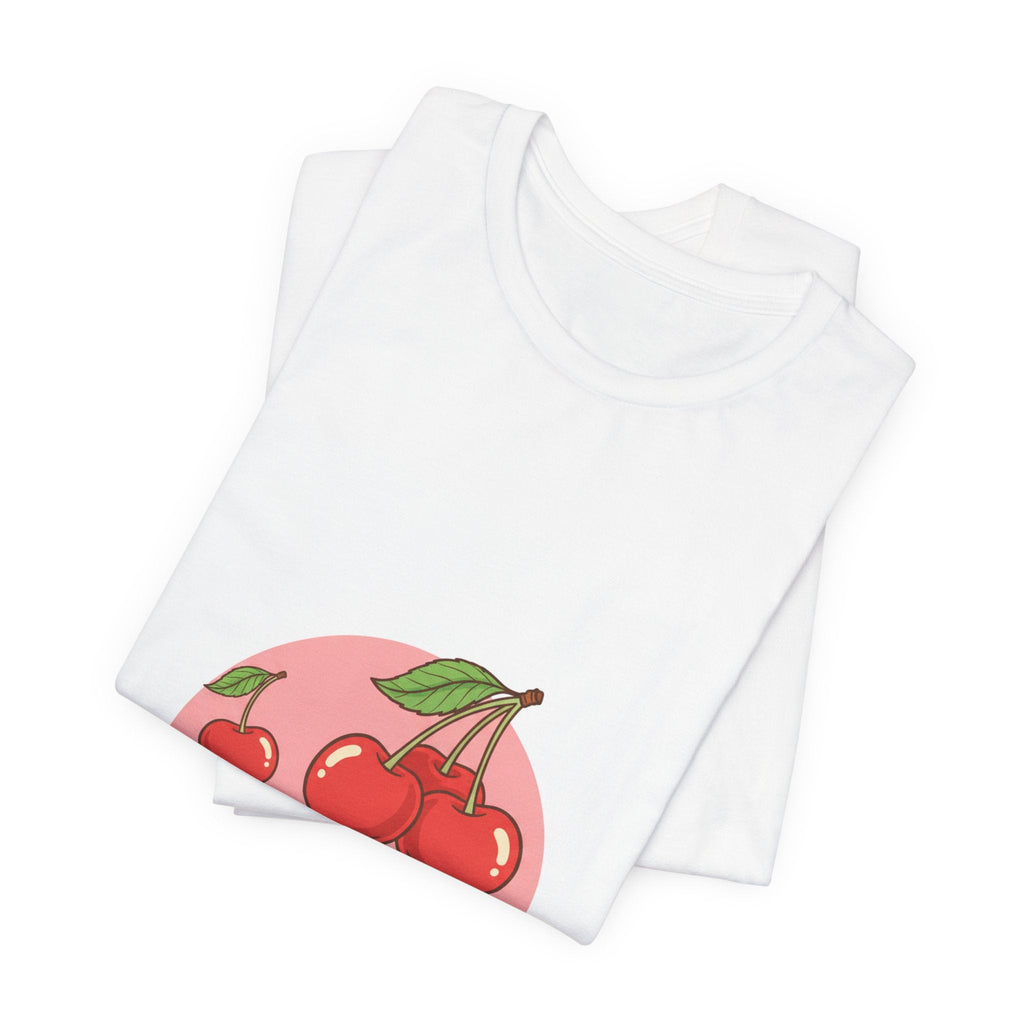 Retro Cherry Graphic Tee | kawaii fruit design, vintage cherry shirt