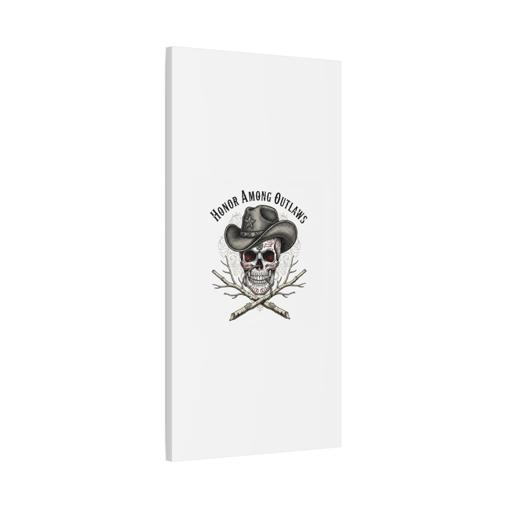 Honor Among Outlaws Canvas | Western Skull Art, Gothic Americana Desert Noir