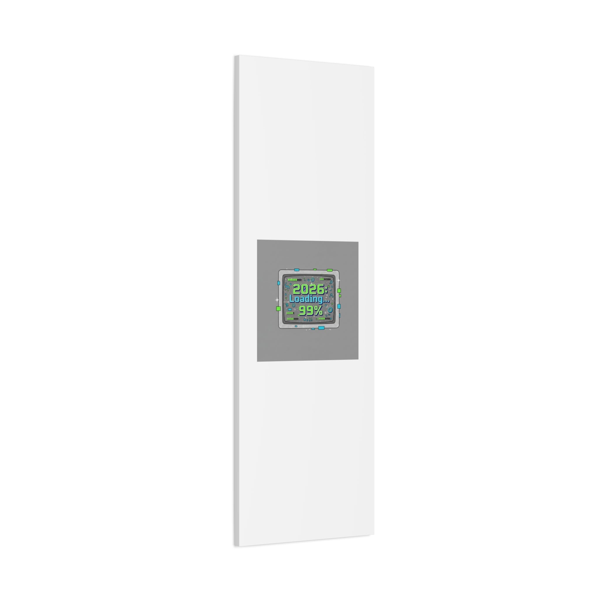 2026 Loading 99% Canvas | NYE countdown, retro system interface