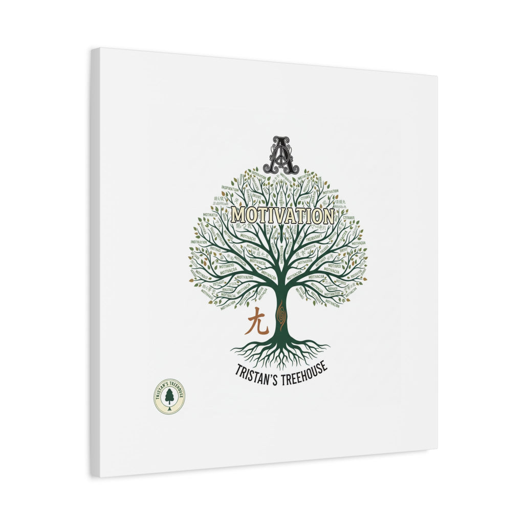 Handwritten Doodle Tree Canvas | Matte Stretched Wall Art