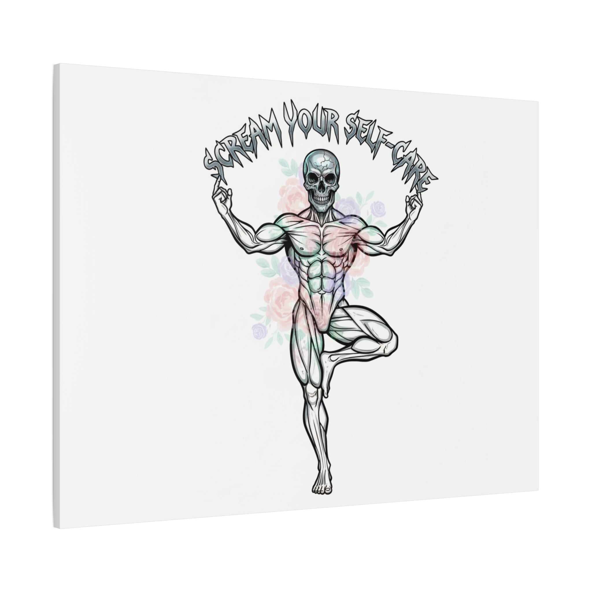Scream Your Self-Care Canvas | Heavy Metal Wellness, Gothic Wellness Quote