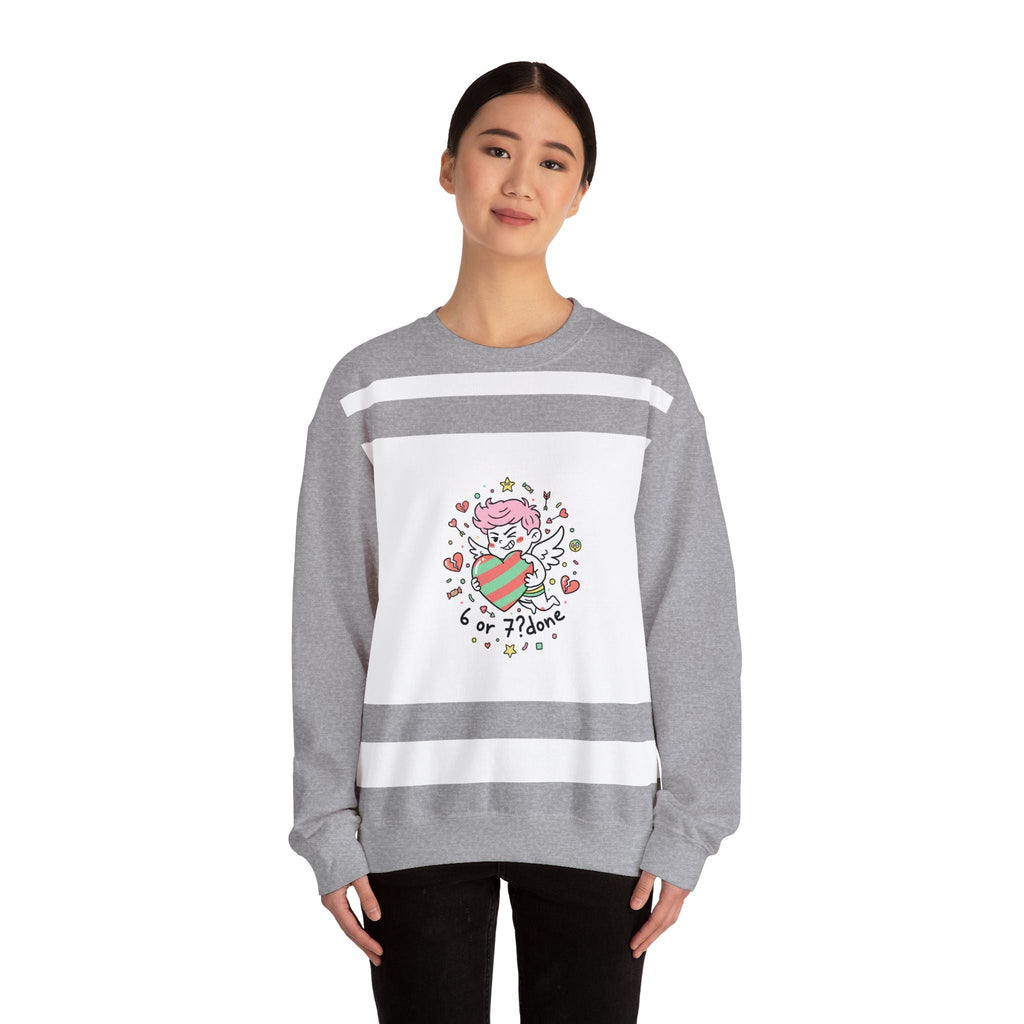 6 7 Weird Cupid Crewneck | Viral Valentine's Sweatshirt | Funny Quirky Love
