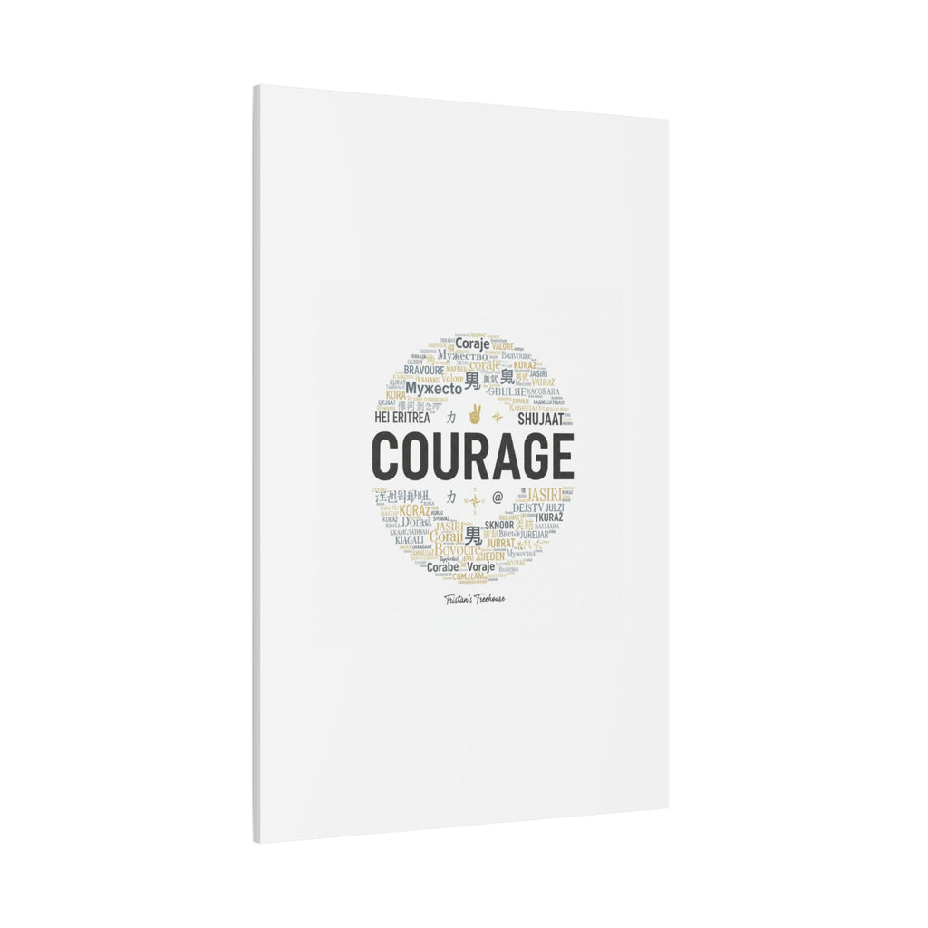 Courage Word Cloud Canvas | Fresh-Start Minimalism art print