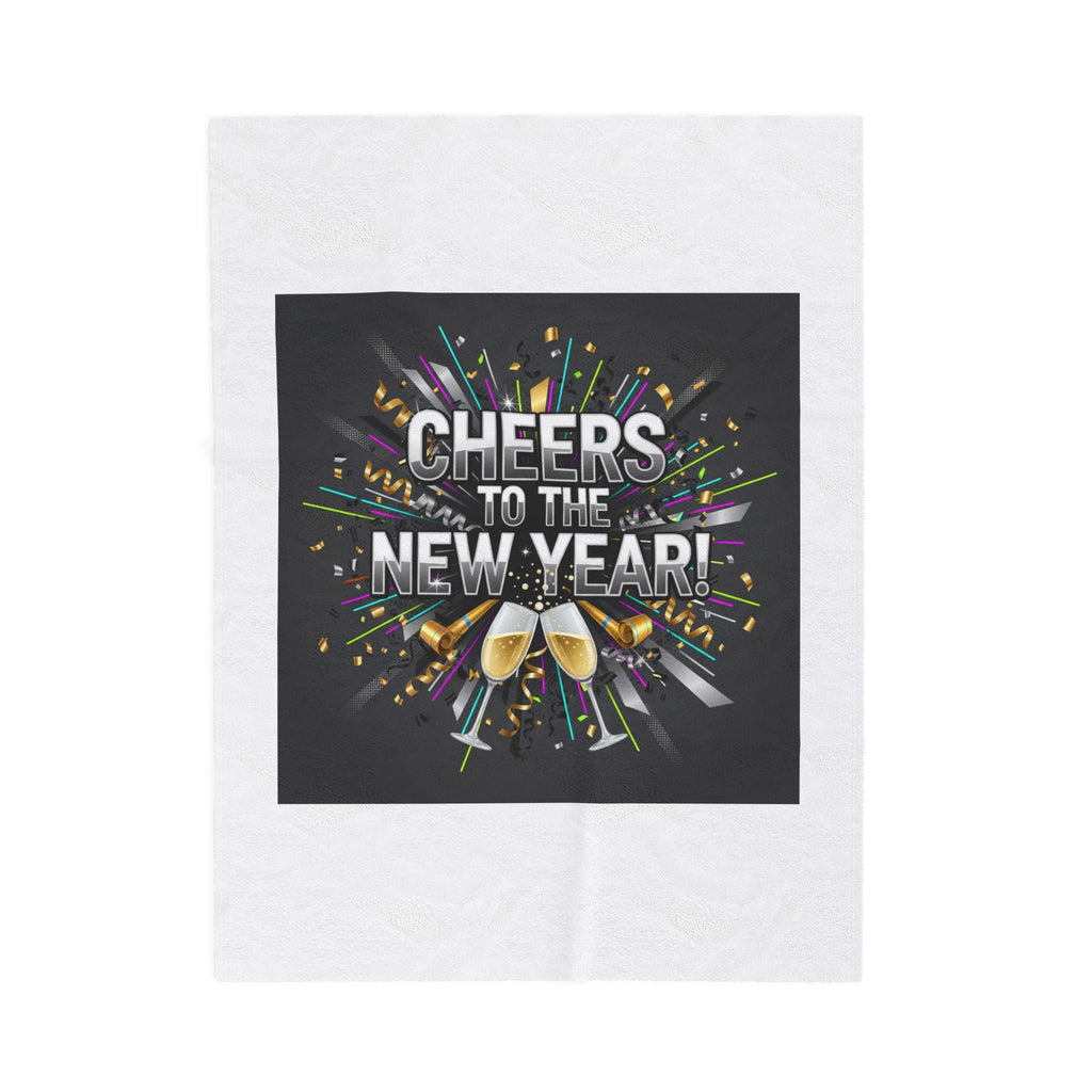 Cheers to the New Year! Plush Blanket | NYE countdown, champagne sparkle