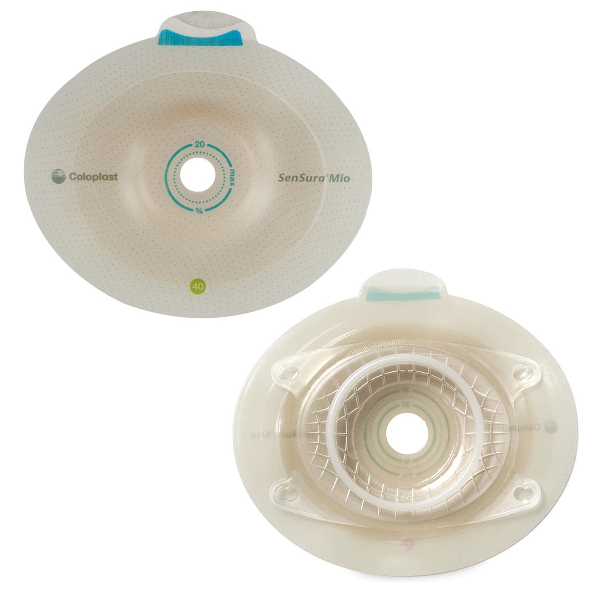 SenSura® Mio Convex Light Click Ostomy Barrier, 25 mm Stoma Opening, Red Match 16914