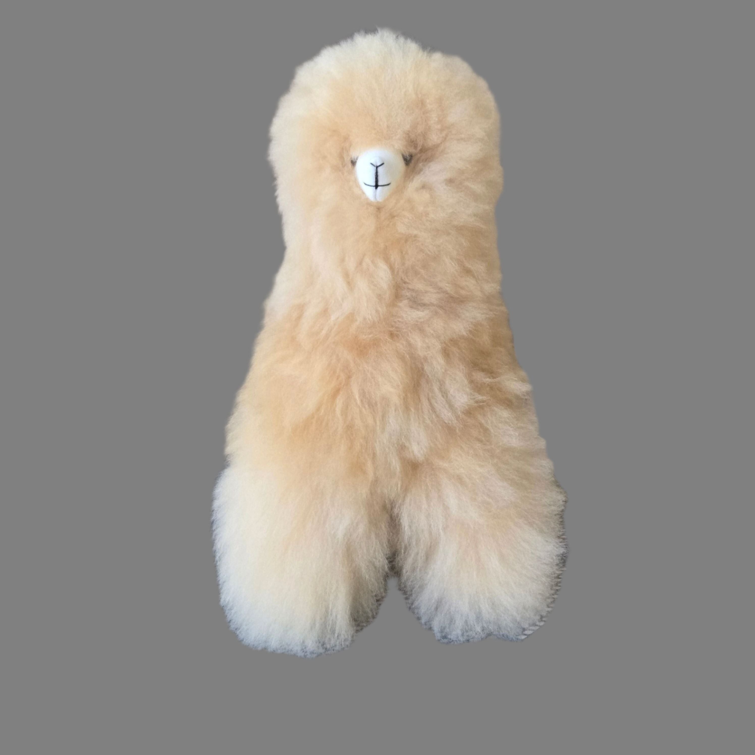 17" Standing Fur Alpaca Toy
