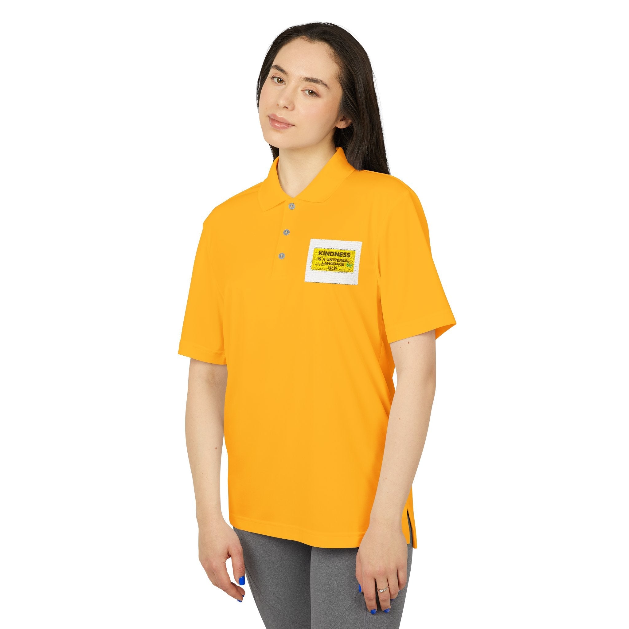 Kindness Is a Universal Language Golf Polo — Motivational Golf Shirt