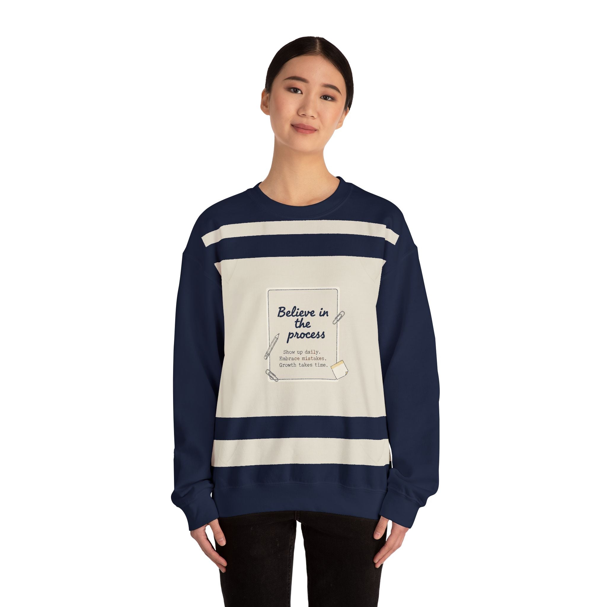 Believe in the Process Sweatshirt | note to self, post‑it note design