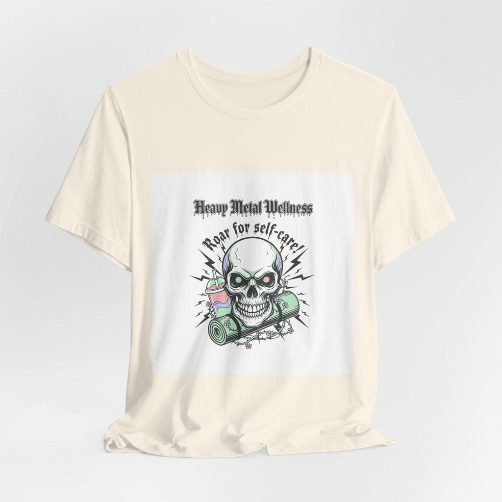 Heavy Metal Wellness Skull Tee | metal font shirt, gothic wellness quote