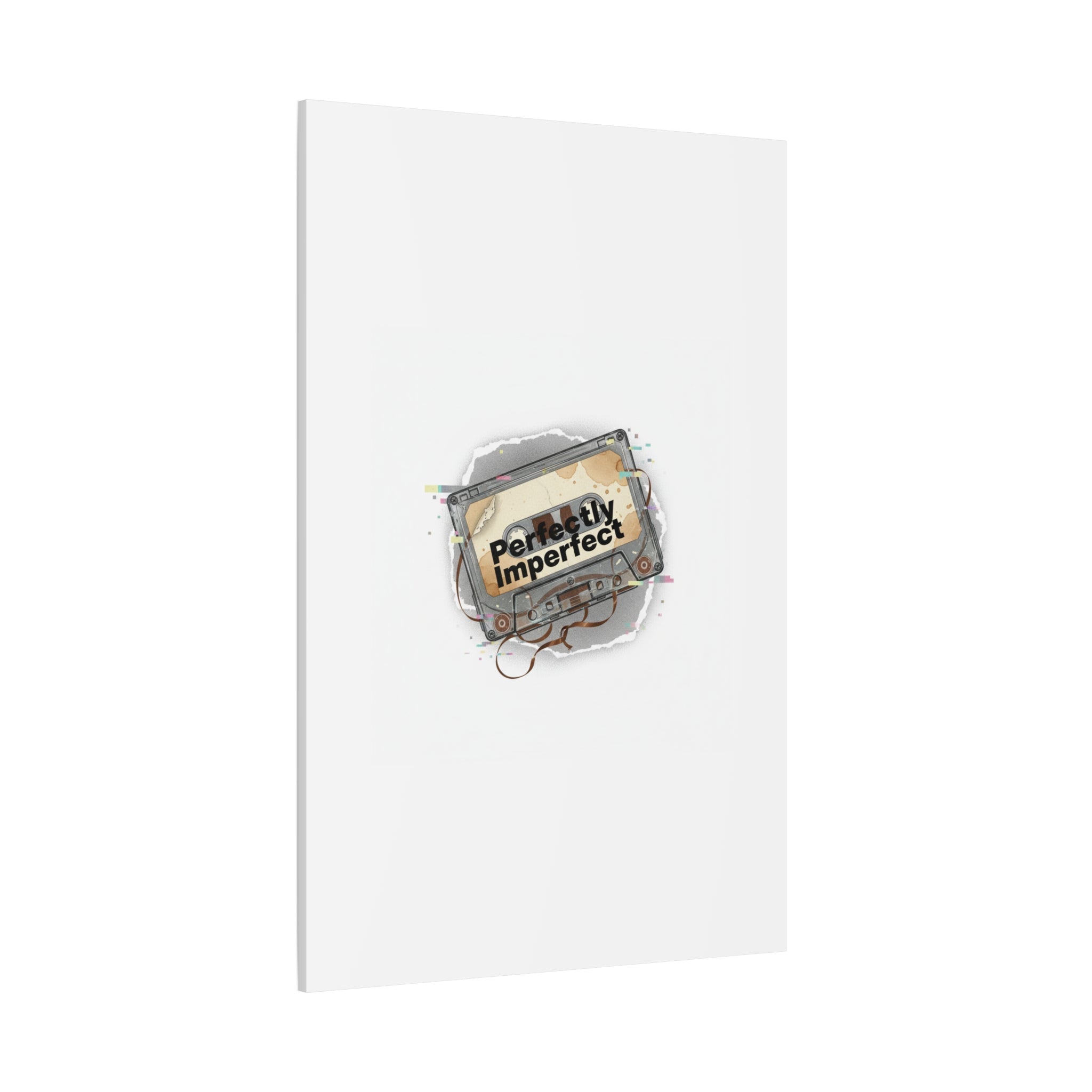 Perfectly Imperfect Cassette, Canvas Print | Analog Error, glitch art static