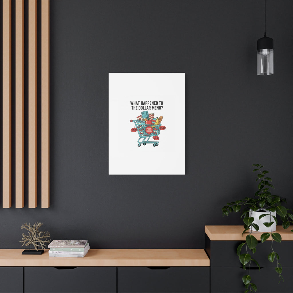 What Happened to the Dollar Menu? Canvas | Grocery Prices Meme, Price Shock Wall Art