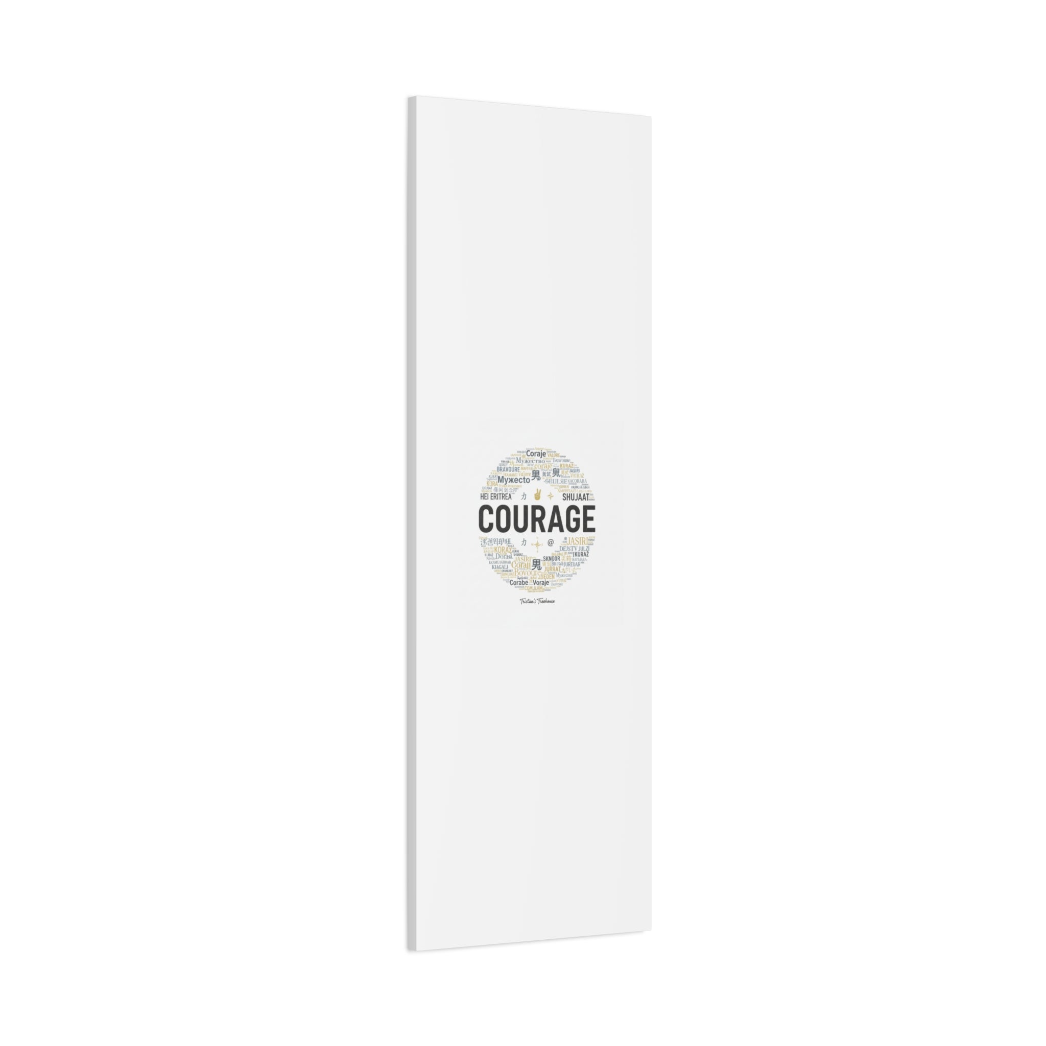 Courage Word Cloud Canvas | Fresh-Start Minimalism art print