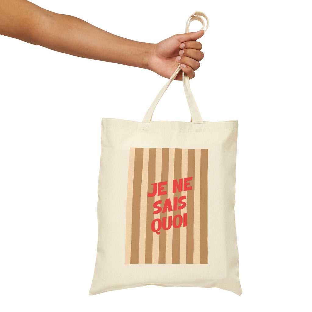 Preppy Cotton Canvas Tote - Je Ne Sais Quoi