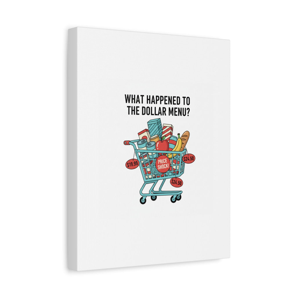 What Happened to the Dollar Menu? Canvas | Grocery Prices Meme, Price Shock Wall Art