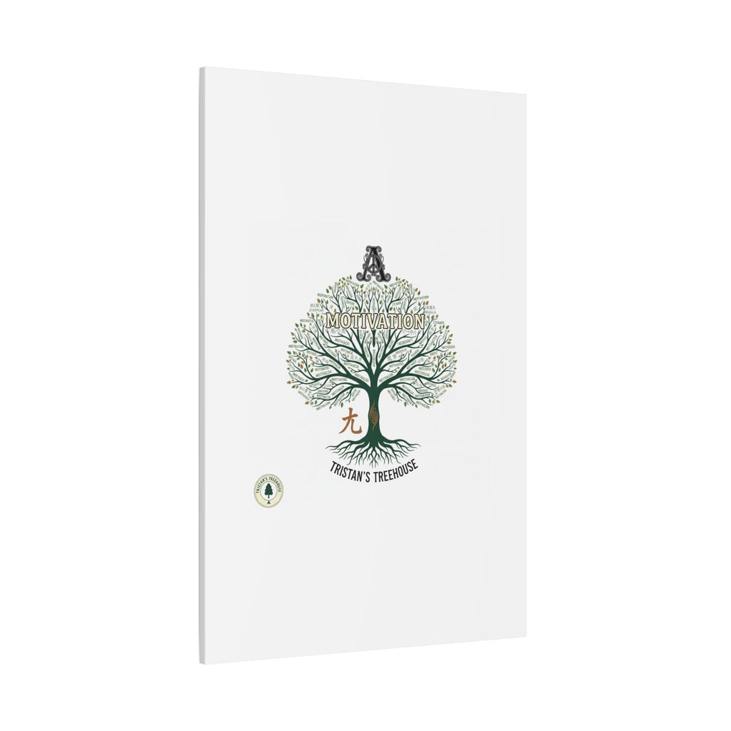 Handwritten Doodle Tree Canvas | Matte Stretched Wall Art