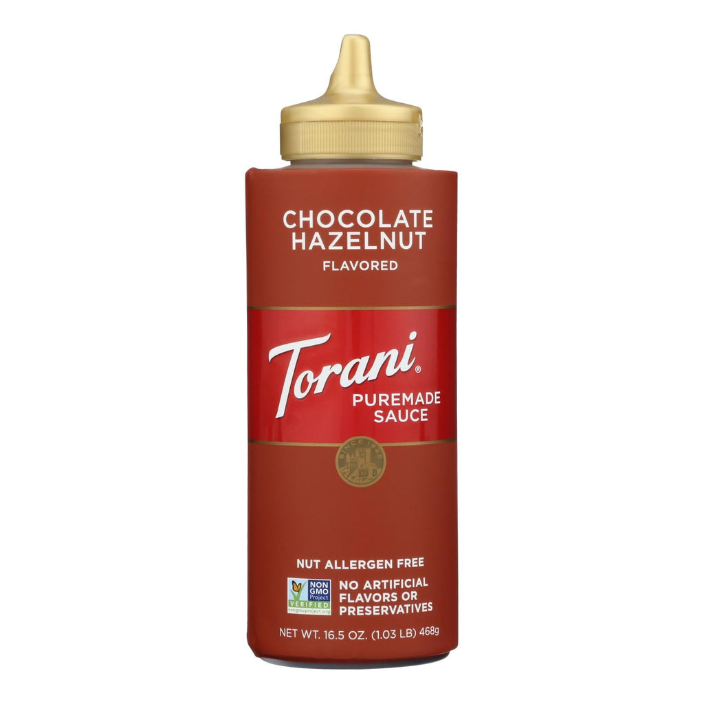 Torani Puremade Chocolate Hazelnut Sauce - 16.5 Fl Oz (4-Pack)