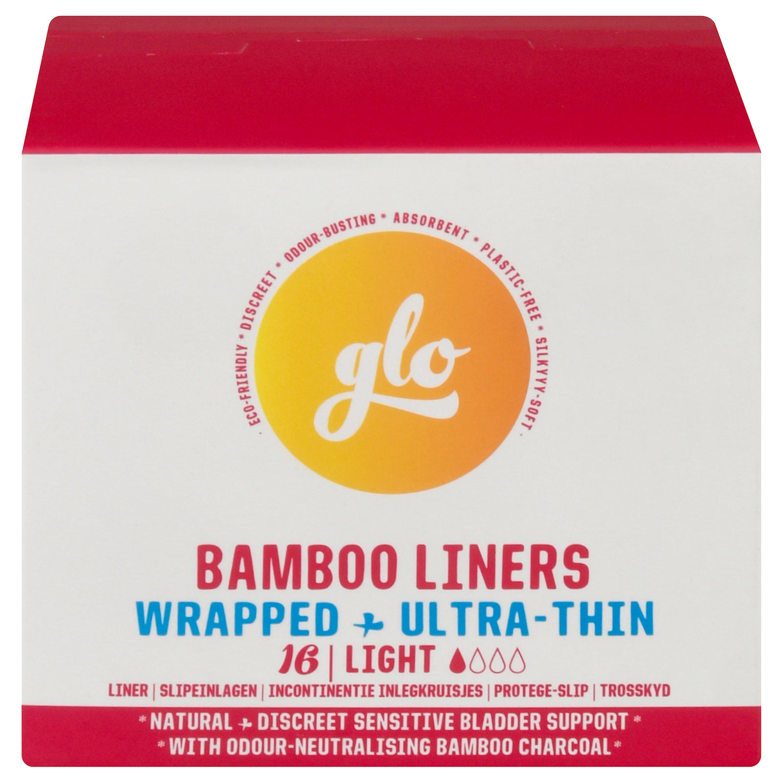 Glo Liner Bamboo Sensitive Bladder Inserts - Case of 12 Packs of 16 Inserts