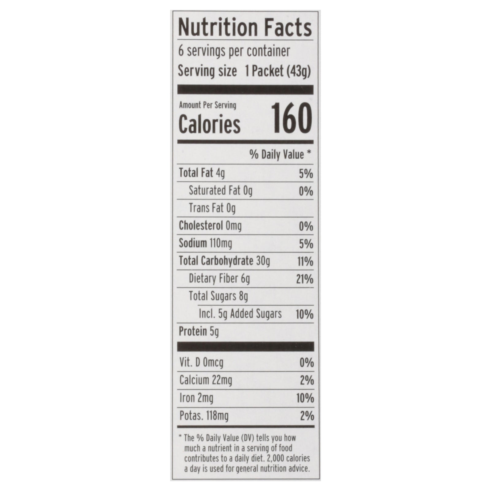 Purely Elizabeth Sugar Free Oatmeal Banana Nut 9.12 Oz Pack of 6