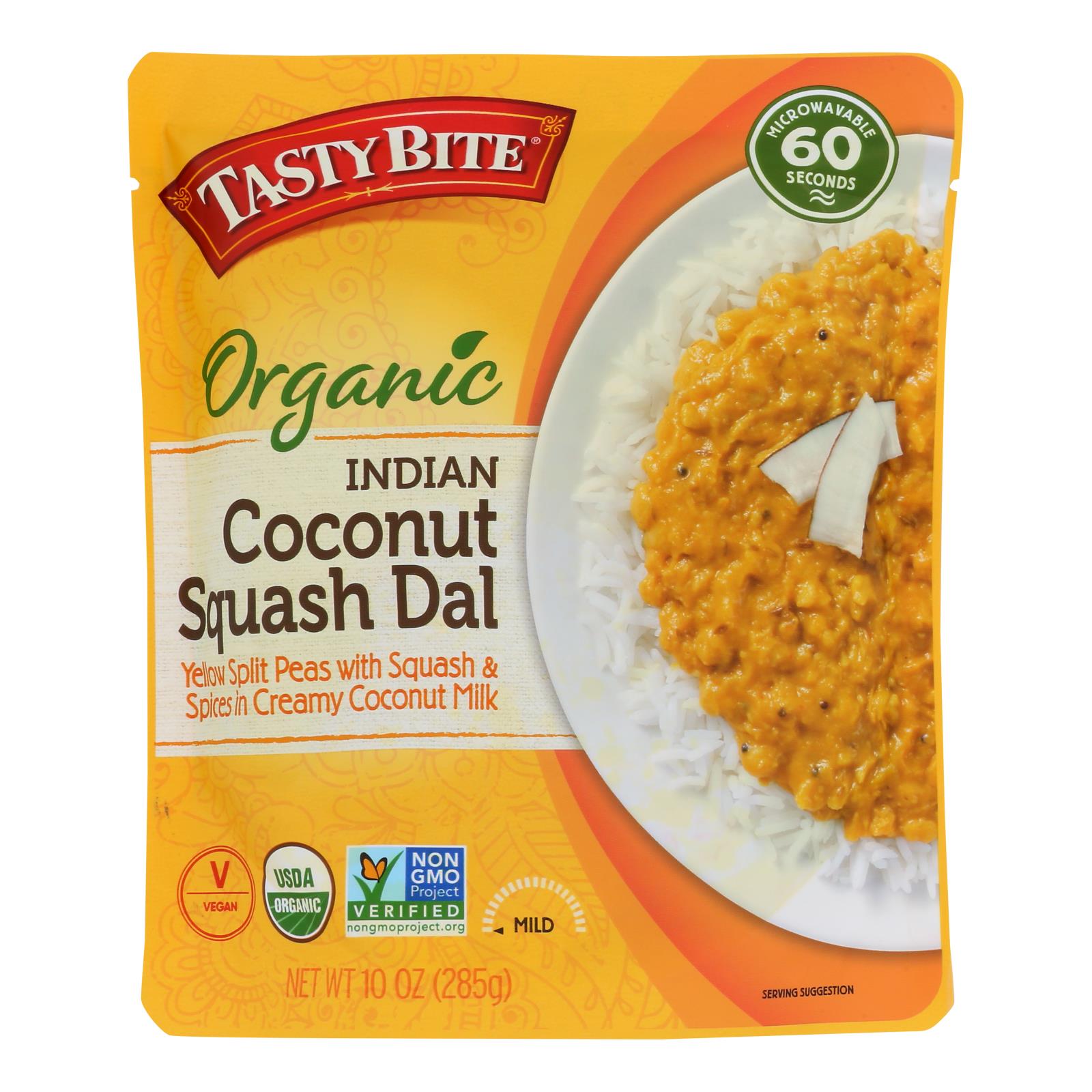 Tasty Bite Organic Coconut Squash Dal - 10 Oz, Pack of 6