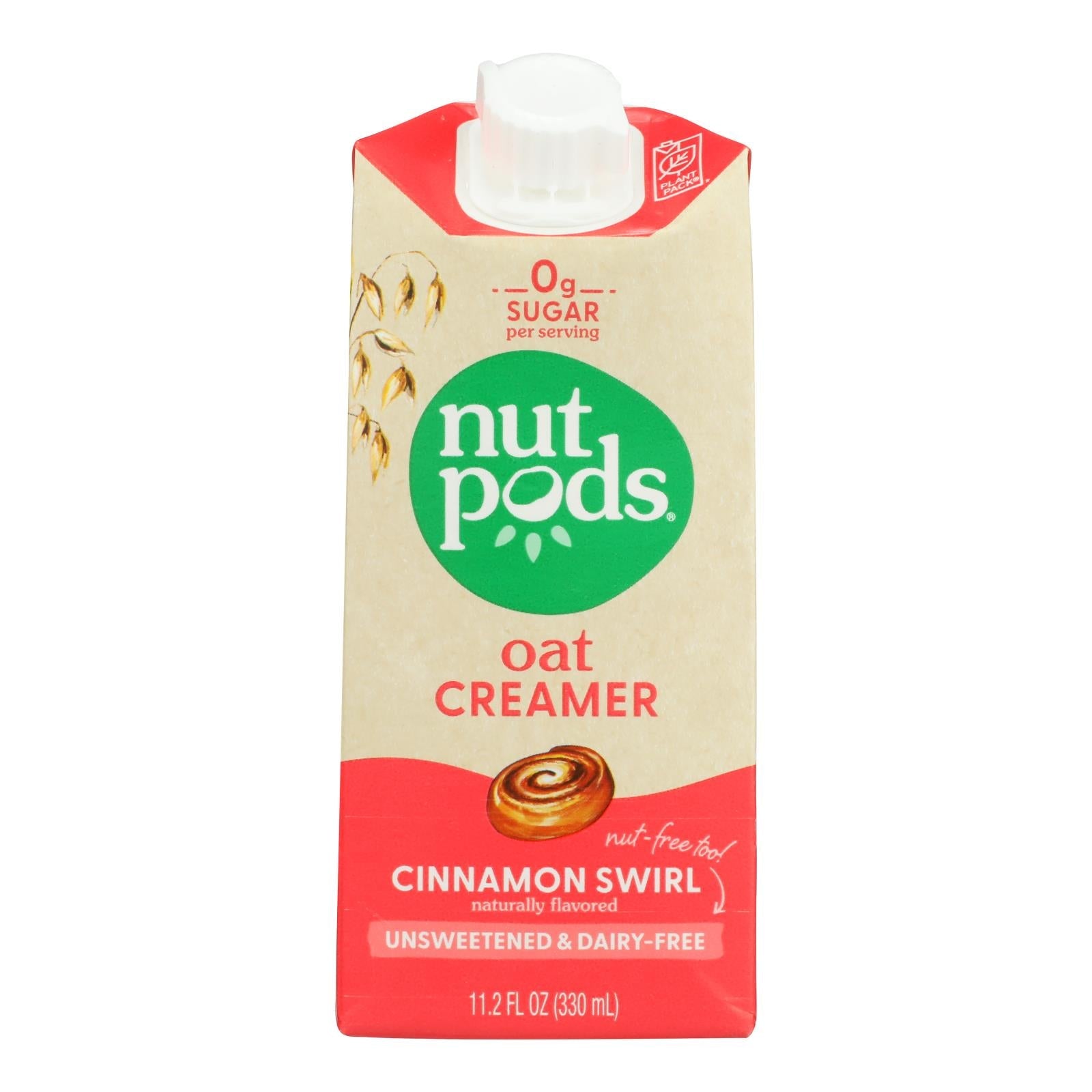Nutpods Cinnamon Swirl Oat Creamer, 11.2 Fl Oz (Pack of 12)