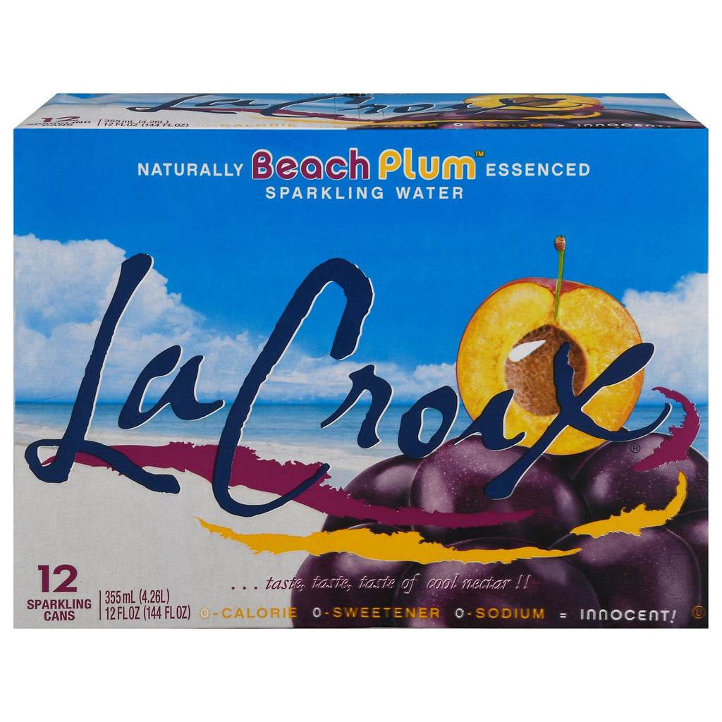 Lacroix Sparkling Water Beach Plum - 12 oz Can (Pack of 2)