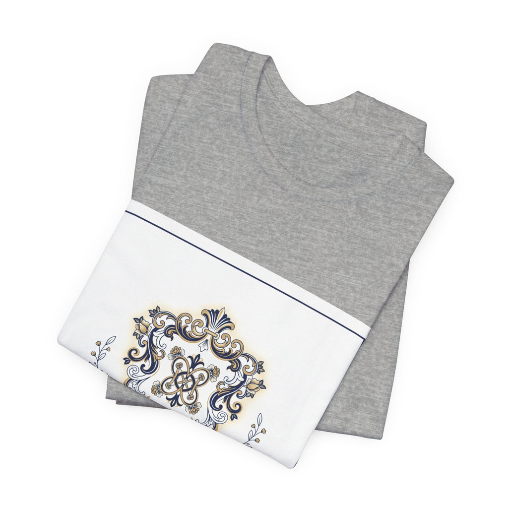 Ornate Brooch Emblem Tee | baroque print tee, vintage emblem shirt