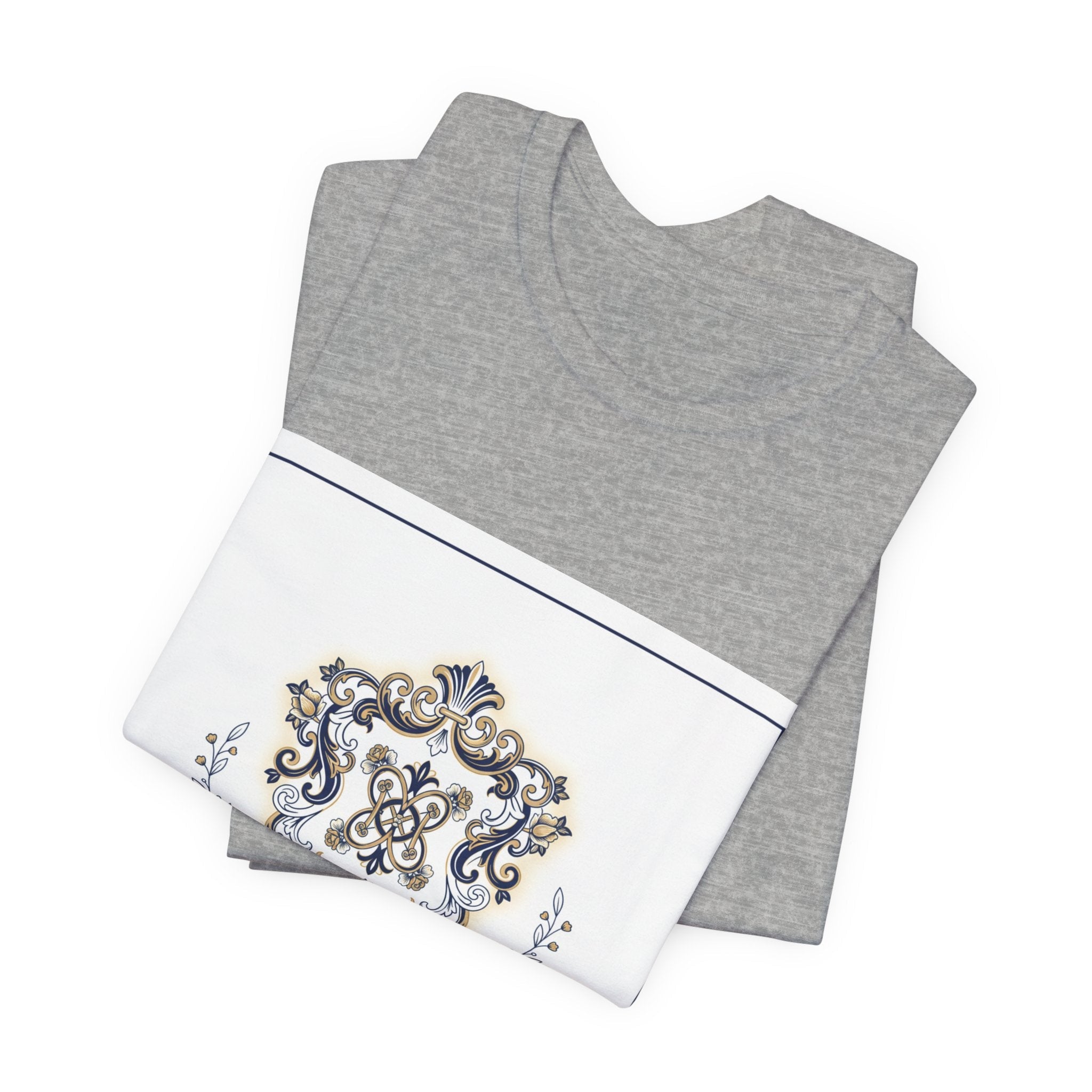 Ornate Brooch Emblem Tee | baroque print tee, vintage emblem shirt