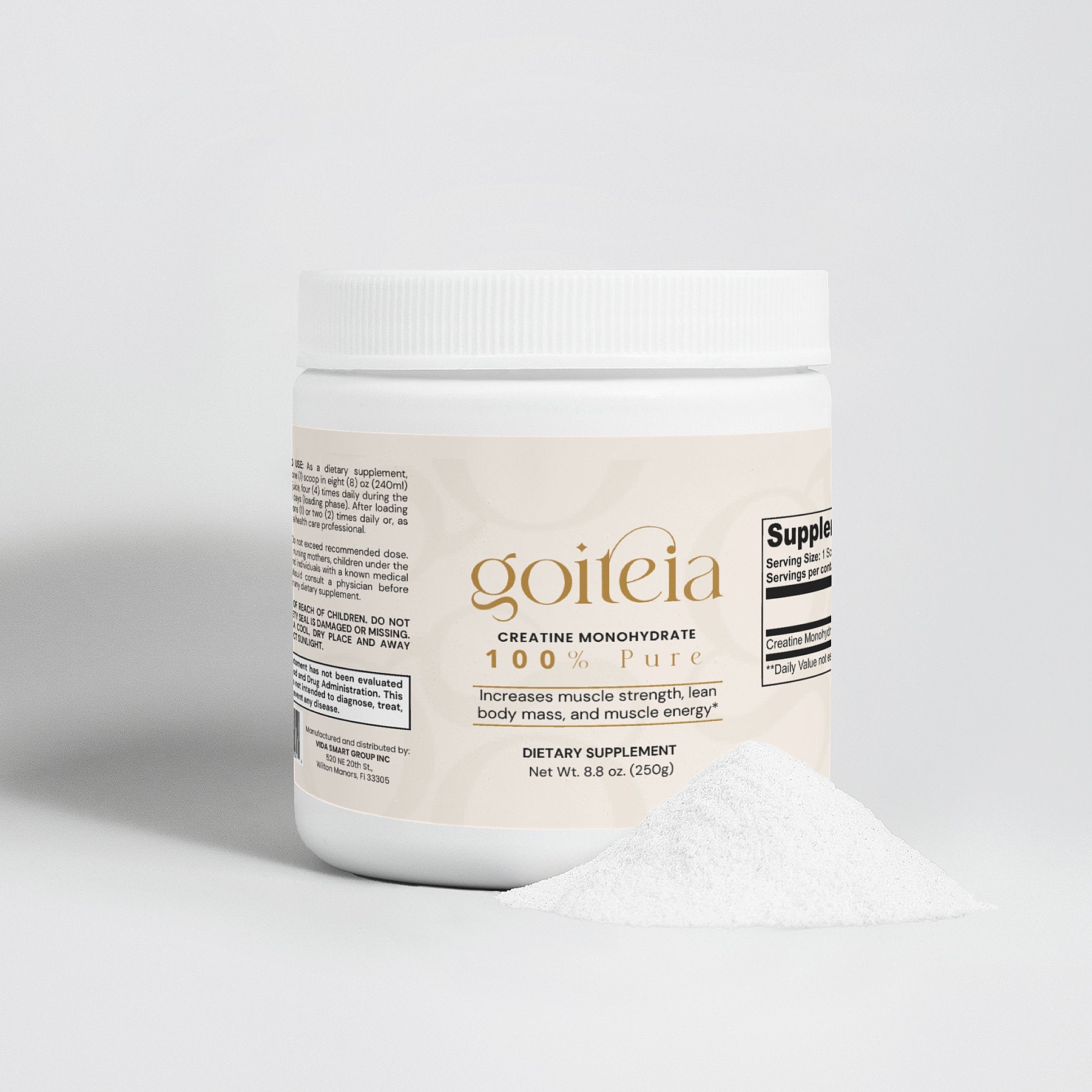 Goiteia Creatine Monohydrate 8.8 Oz (250g)