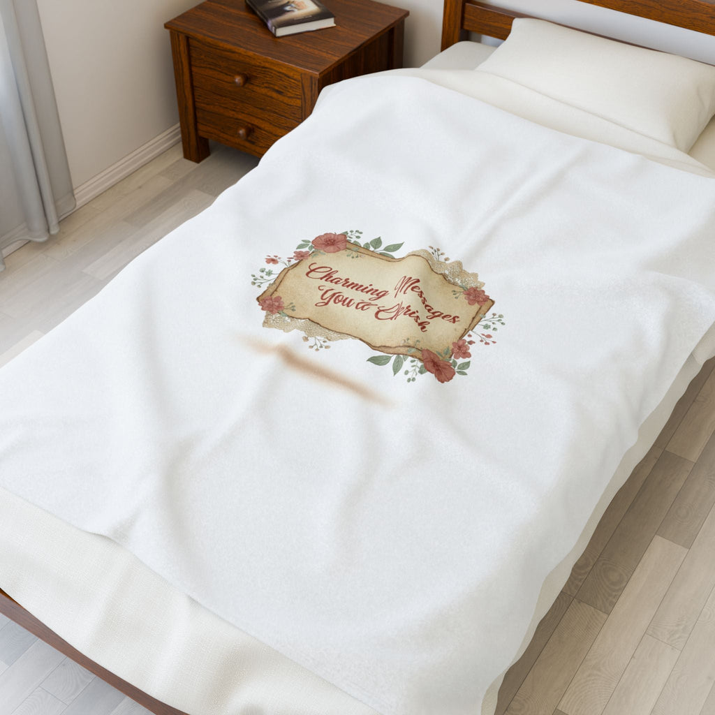 Handwritten Love Letter Design Blanket | vintage letter art, wax seal nostalgia
