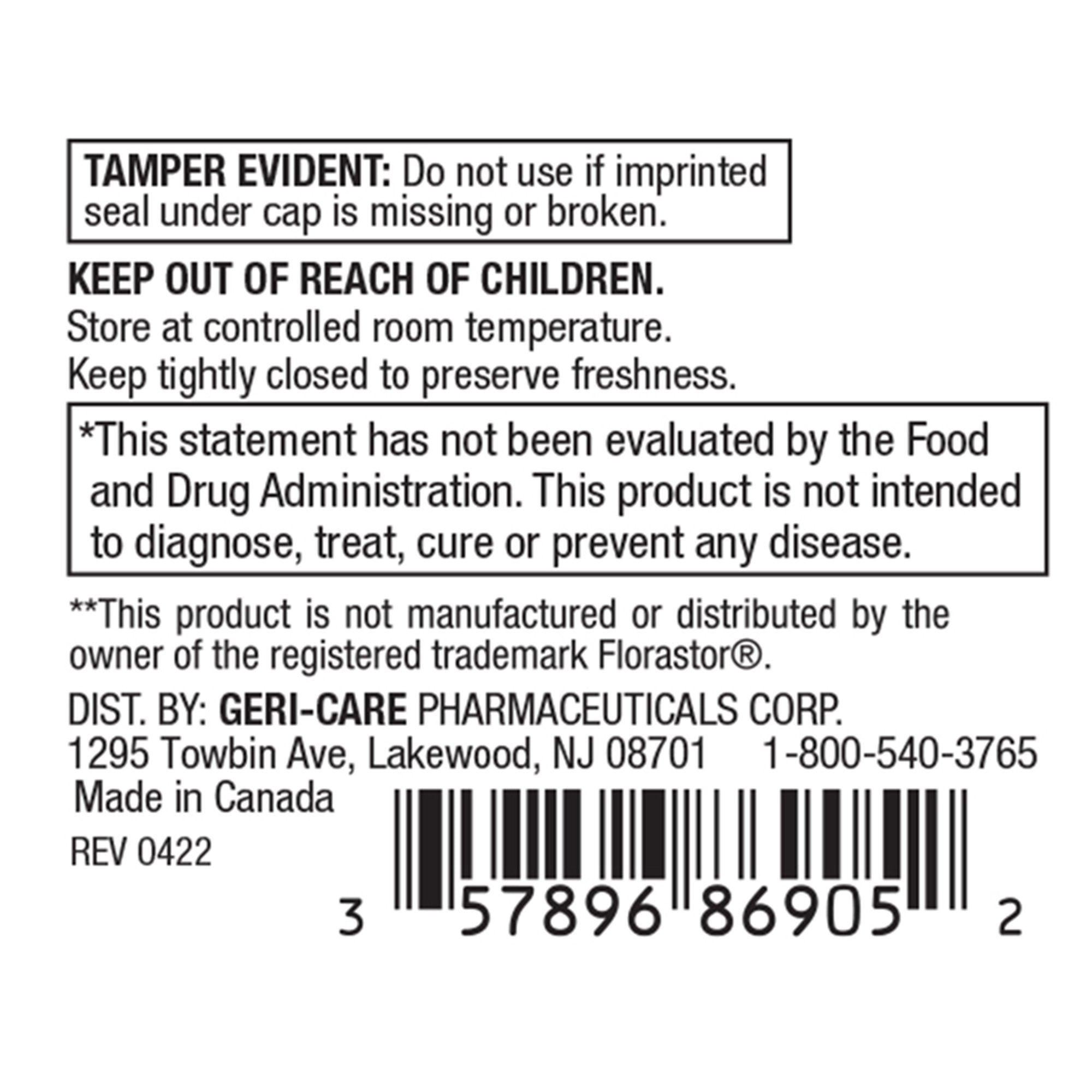 Geri-Care Probiotic Dietary Supplement 869-05-GCP