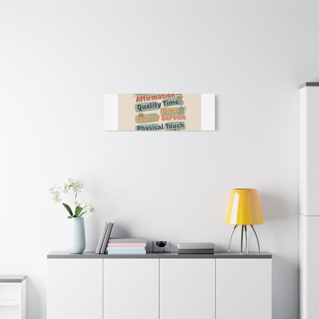 Love Languages List Matte Canvas Wall Art | love language meme, relationship humor