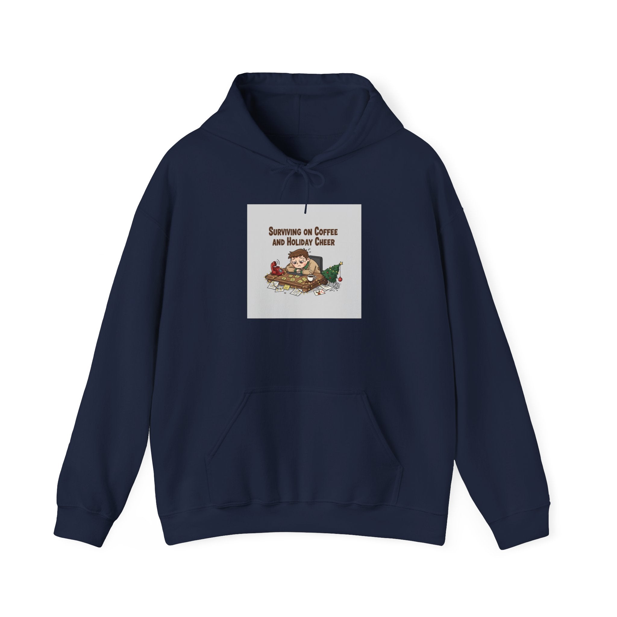 festive but tired hoodie | holiday stress shirt, burnout meme