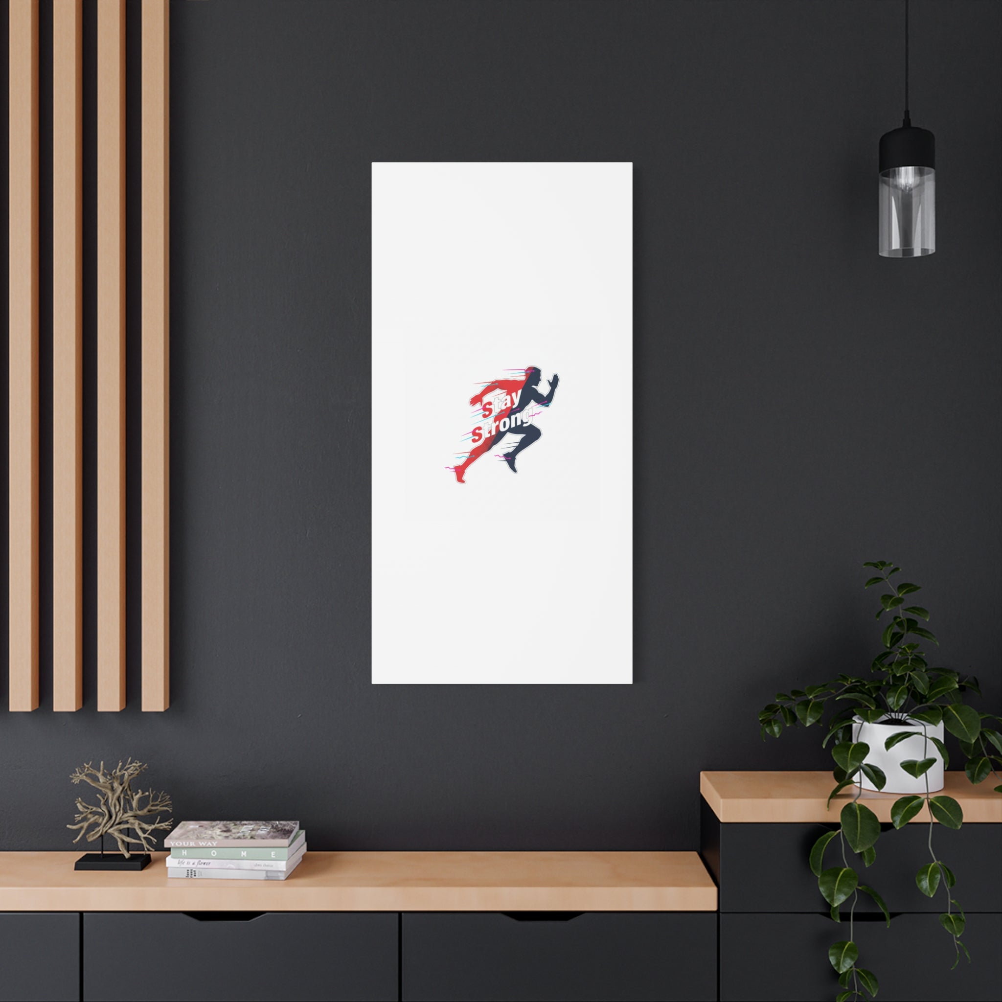 Stay Strong Runner Canvas | Fitness Motivation, Gym Wall Art