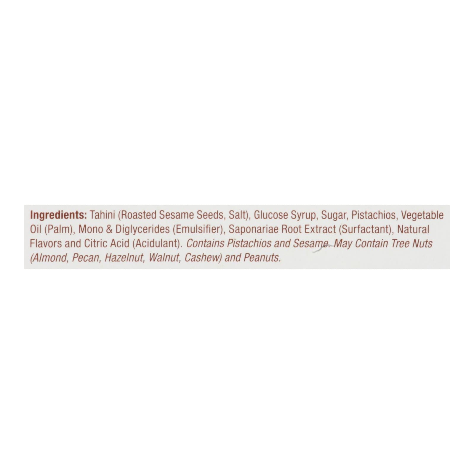 Mighty Sesame Tahini Bar - Pistachio - 3.8 oz, Pack of 8