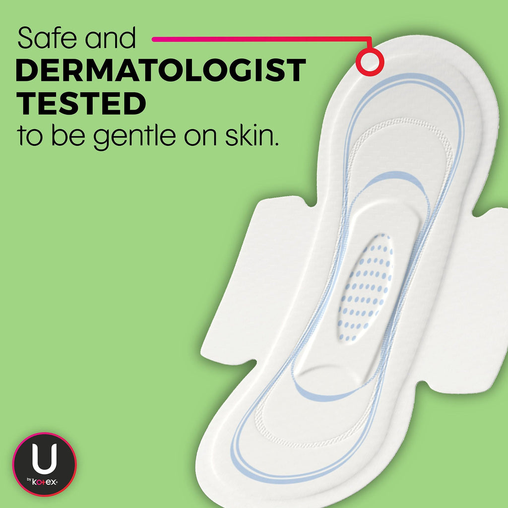 U by Kotex Security Ultra Thin Pads with Wings, Regular Absorbency 53631