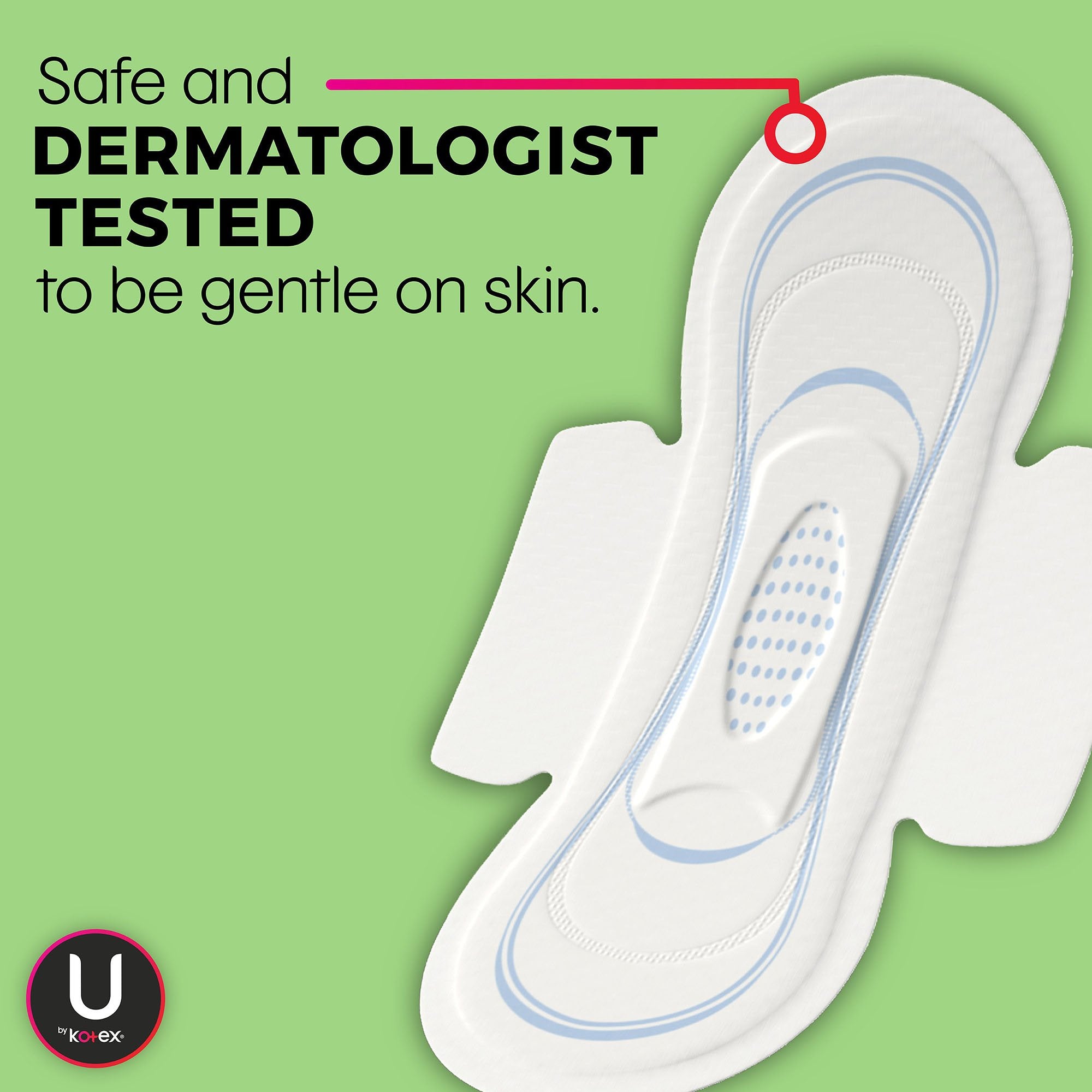 U by Kotex Security Ultra Thin Pads with Wings, Regular Absorbency 53631