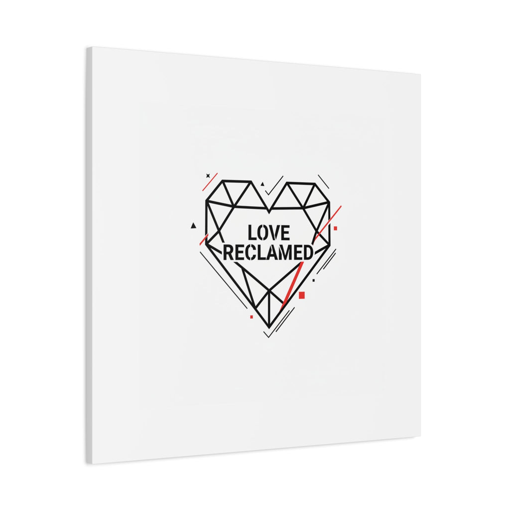 Love Reclaimed Canvas | modern heart design, minimalist love icon