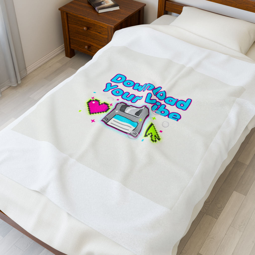 Download Your Vibe Blanket | Y2K retro tech, pixel floppy nostalgia